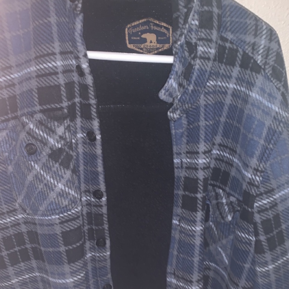 Furry plaid jacket.